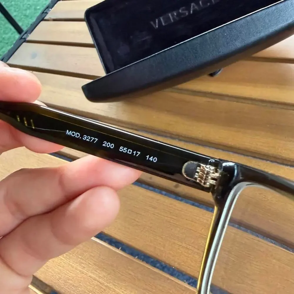 Authentic versace black square glasses
